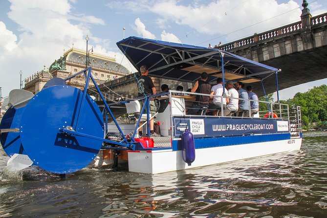 Prague Cycle Boat - The Swimming Beer Bike - Enjoying a Refreshing Swim and Cold Beers on the Prague Cycle Boat